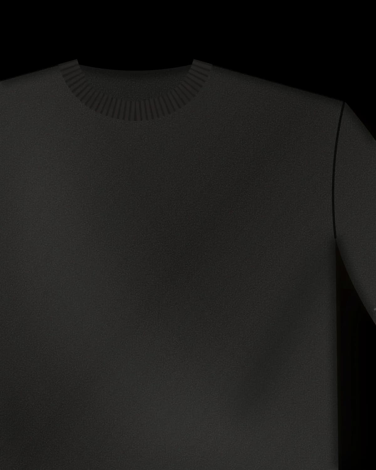 Boxy Tee Schwer, Farbe Tinte – Detail