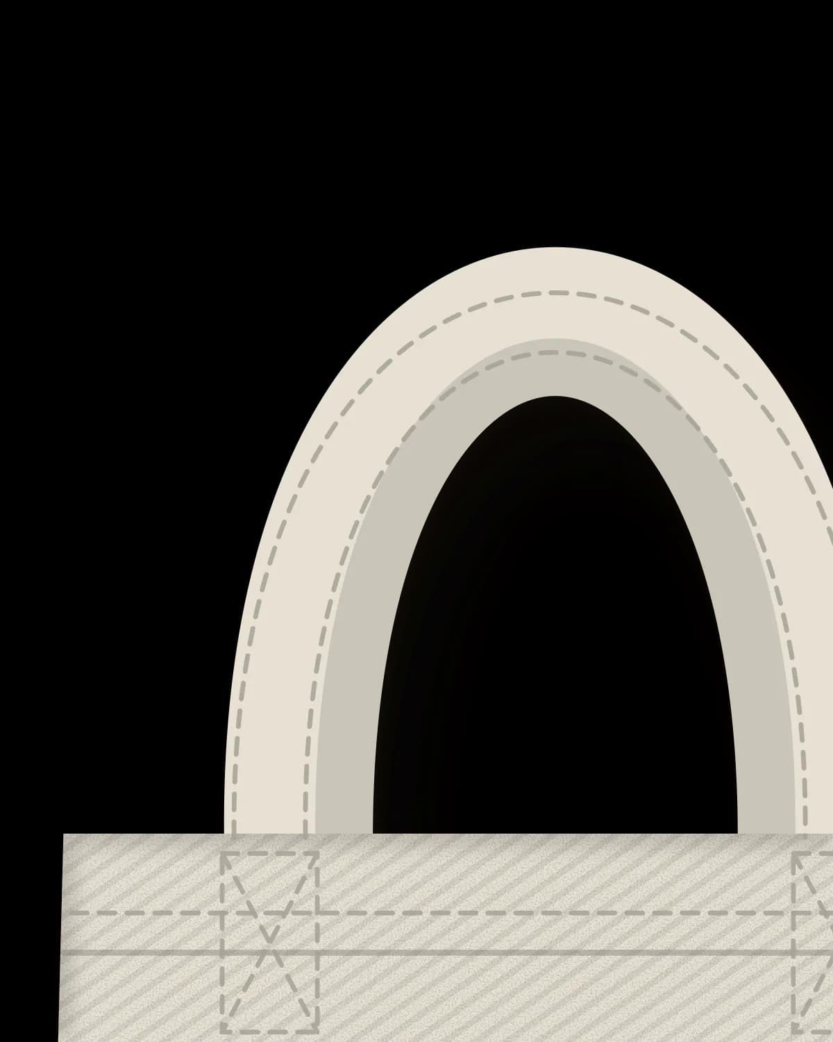 Canvas Tote, Farbe Kreide – Detail