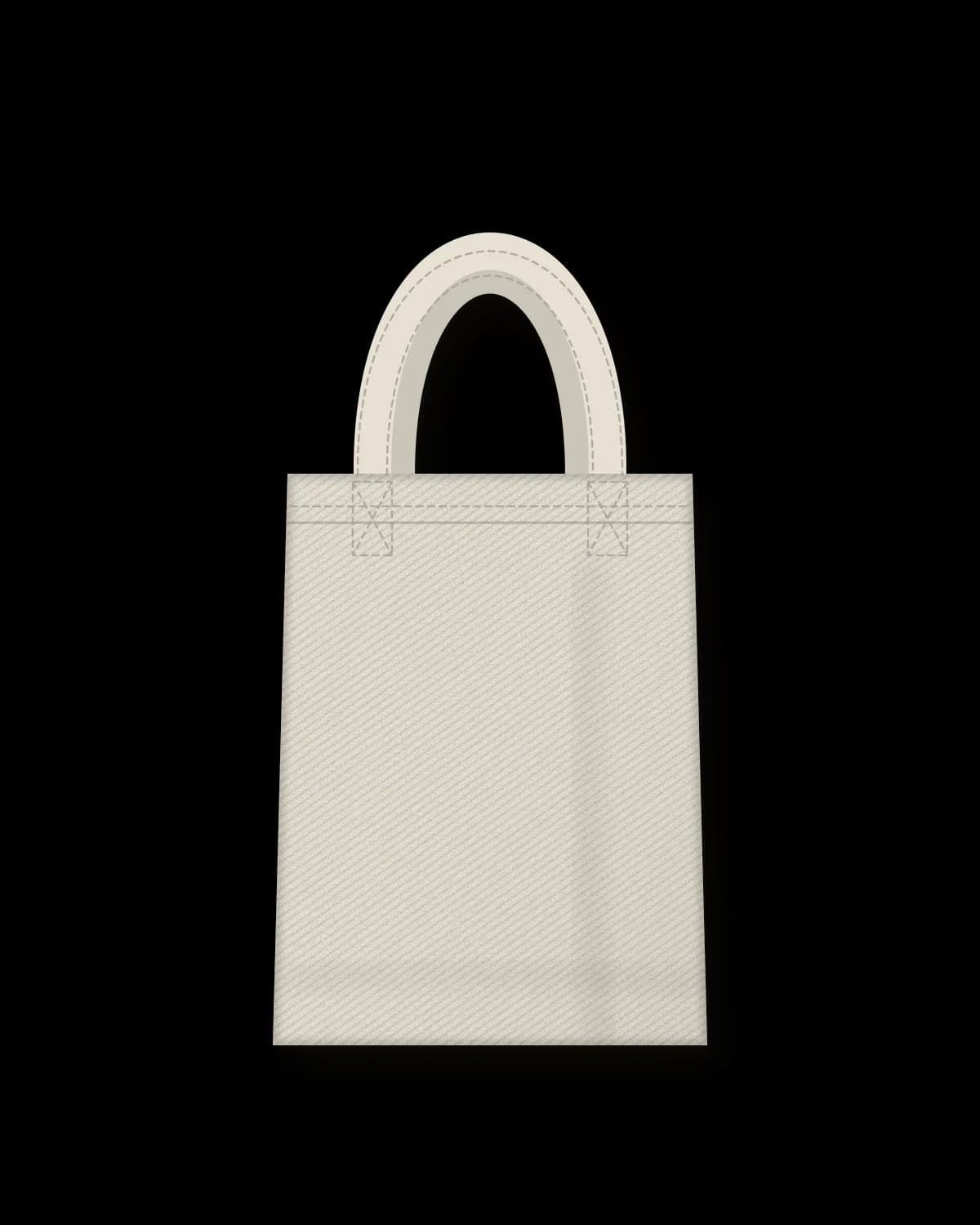 Canvas Tote, Farbe Kreide – Vorderseite