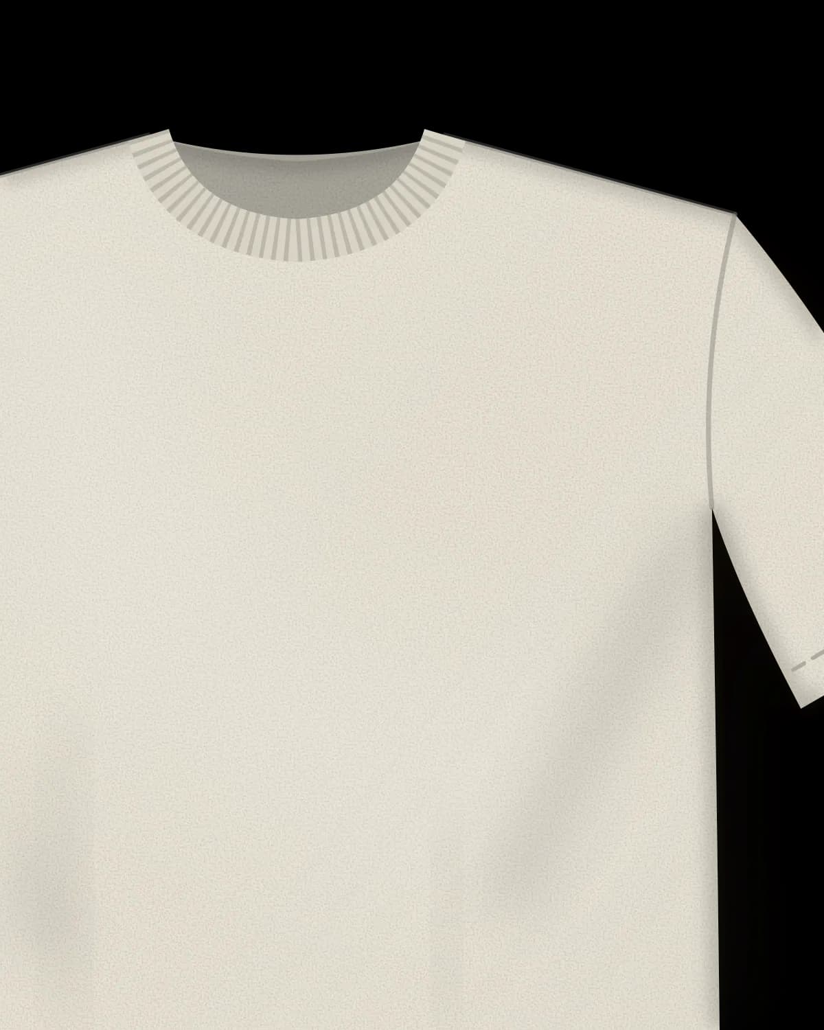 Cropped Tee, Farbe Kreide – Detail