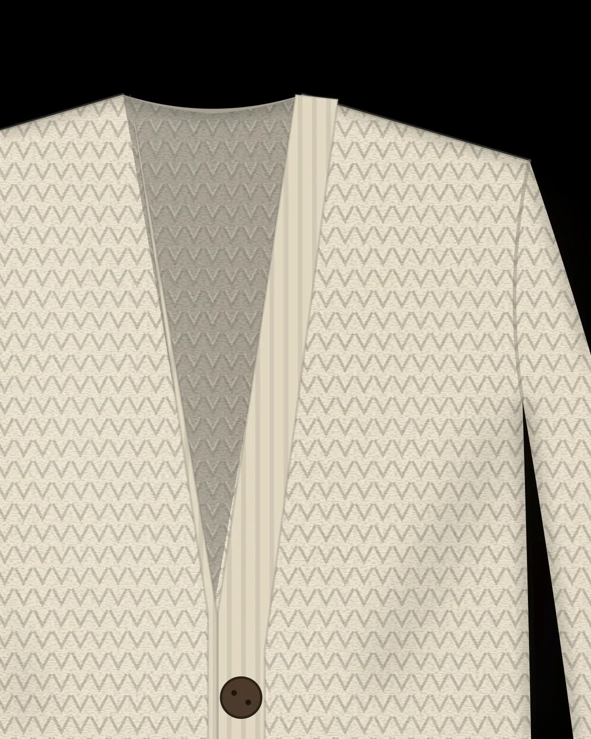 Oversize Cardigan, Farbe Creme – Detail
