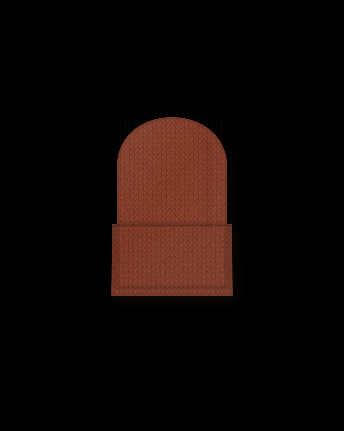 Rippbeanie, Farbe Rost – Vorderseite