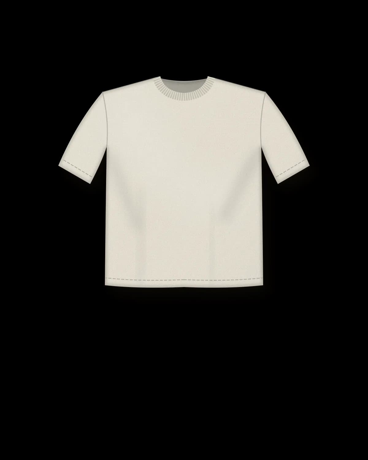 Cropped Tee, Farbe Kreide – Vorderseite